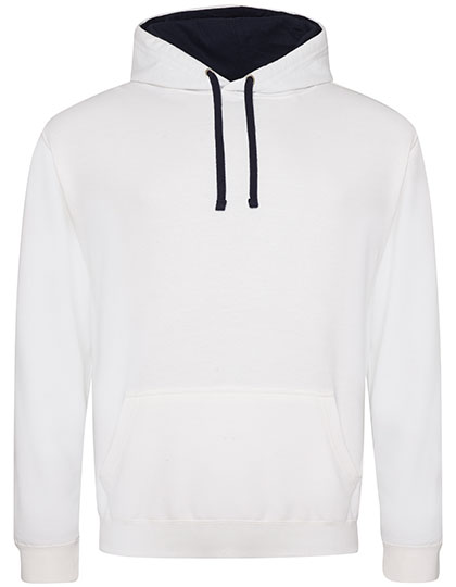 JH003 Varsity Hoodie S / Arctic White/French Navy