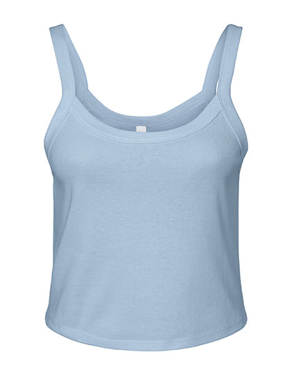BL1012 Women´s Micro Rib Spaghetti Strap Tank XS / Solid Baby Blue Blend