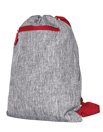 BS15391 Gymsac - Miami 43 x 34 cm / Grey Melange/Red