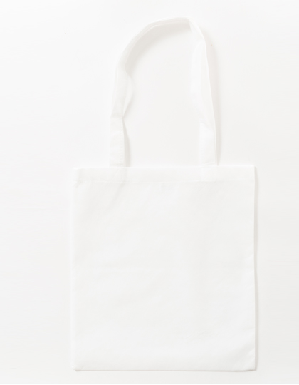 XT003 Cotton Bag Colored Long Handles approx. 38 x 42 cm / White