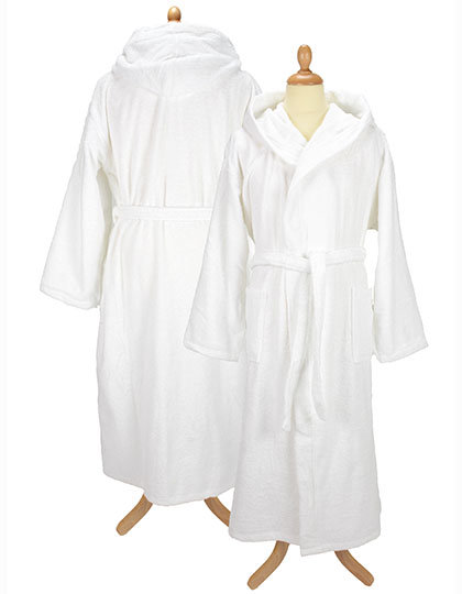 AR026 Bathrobe With Hood XS / White