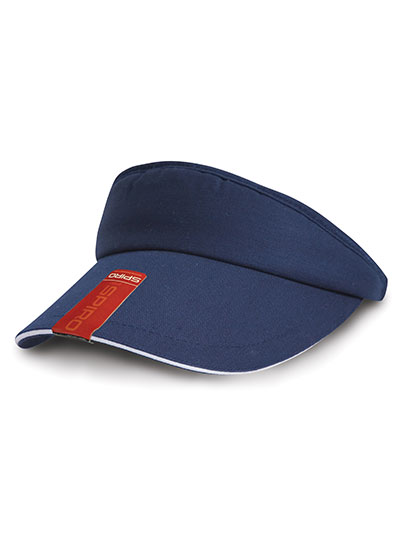 RH48 Herringbone Sun Visor With Sandwich Peak One Size / Navy/White