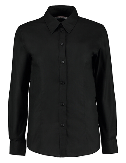 K361 Women´s Tailored Fit Workwear Oxford Shirt Long Sleeve 34 (XS/8) / Black