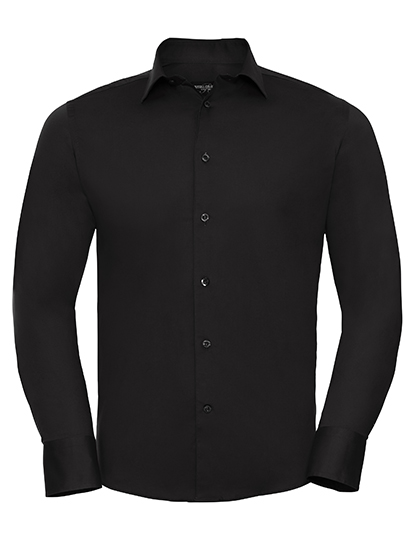 Z946 Men´s L/S Easy Care Fitted Shirt S (37/38) / Black