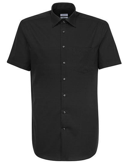 SN003001 Men´s Shirt Regular Fit Short Sleeve 38 / Black