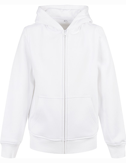 BY188 Kids´ Organic Basic Zip Hoody 110/116 / White