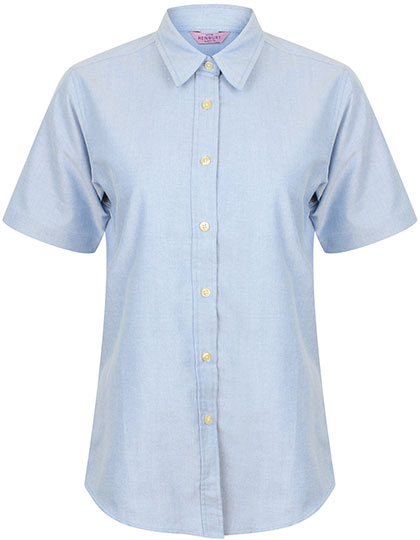 W516 Ladies´ Classic Short Sleeved Oxford Shirt XS (8) / Blue Oxford