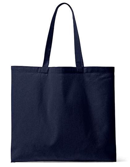 X1348 Organic Canvas Carrier Bag Medium Long Handle London 02 42 x 48 x 10 cm / Navy