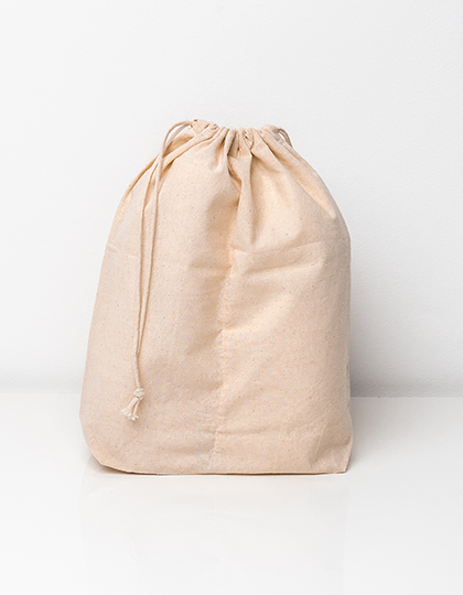 XT010N Cotton Bag With Separation/Shoe Bag approx. 28 x 32 x 10 cm / Natural