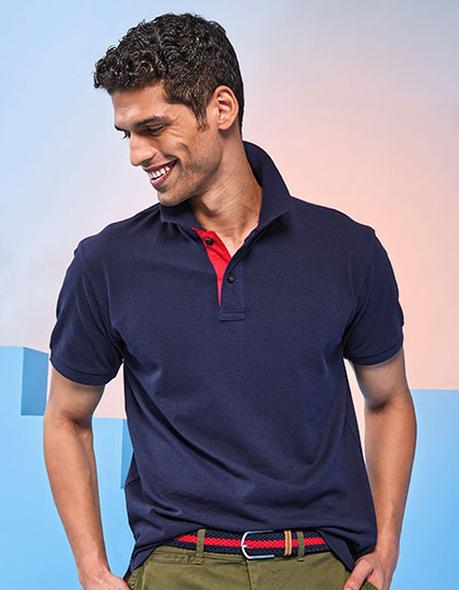 AQ012 Men´s Classic Fit Contrast Polo