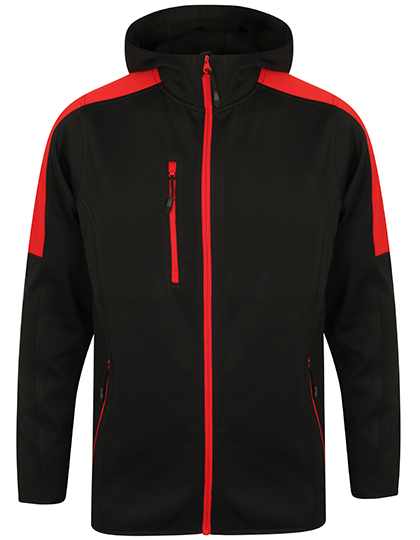 FH622 Adults Active Softshell Jacket XS / Black/Red