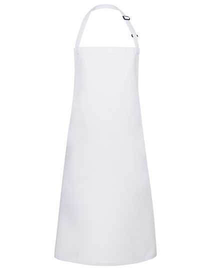 KY049 Latzschürze Basic mit Schnalle 75 x 90 cm / White