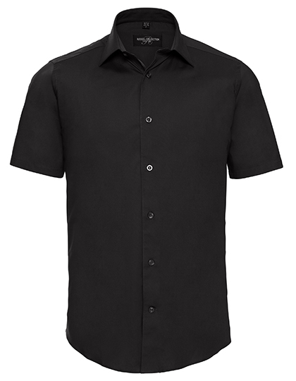 Z947 Men´s Short Sleeve Easy Care Fitted Shirt S (37/38) / Black