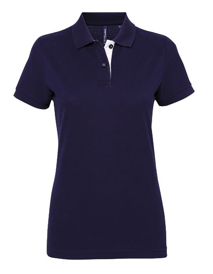 AQ022 Women´s Classic Fit Contrast Polo XS / Navy/White