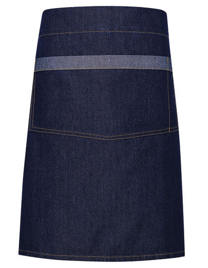 PW128 Domain Contrast Denim Waist Apron 70 x 50 cm / Indigo Denim (ca. Pantone 2767C)