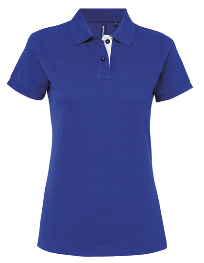 AQ022 Women´s Classic Fit Contrast Polo XS / Royal/White