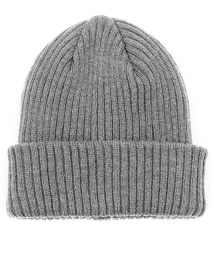 BW801953 POLYLANA® Rib Beanie With Cuff One Size / Grey Melange