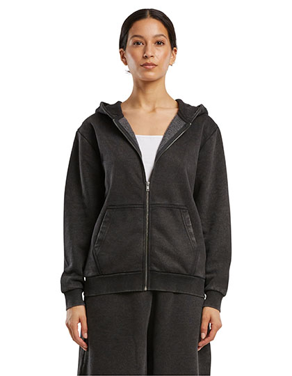 BY299 Ladies Vintage Heavy Zip Hoody XS / Black