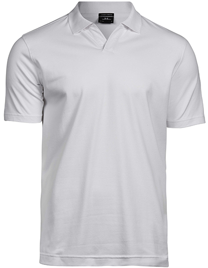 TJ1404 Luxury Stretch V-Neck Polo S / White