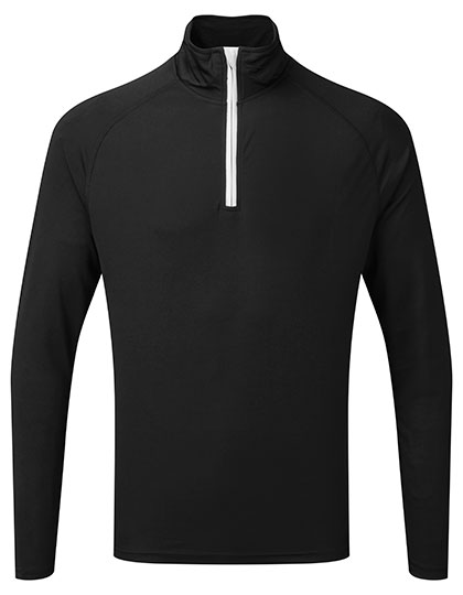 TR110 Men´s Long Sleeve Performance ¼ Zip S / Black/White