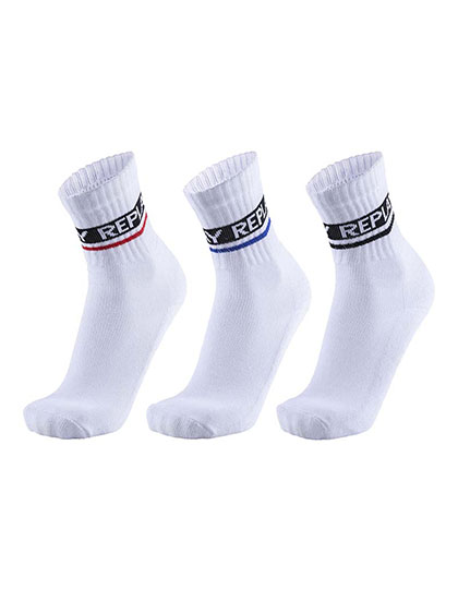 RP100634 Tennis Socks (3 Pair Card wrap) 43/46 / White/White/White