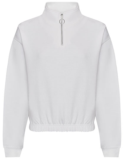 JH037 Women´s Cropped 1/4 Zip Sweat XXS / Arctic White