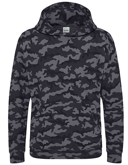 JH014J Kids´ Camo Hoodie 12/13 (XL) / Black Camo