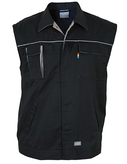 CR750 Contrast Work Vest S / Black/Grey