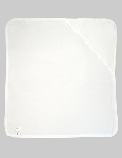 BZ24 Baby Hooded Blanket 80 x 80 cm / White/White