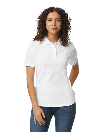 G64800L Softstyle® Women´s Piqué Polo S / White
