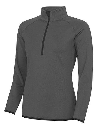 JC036 Women´s Cool 1/2 Zip Sweat XS / Charcoal (Solid)/Jet Black