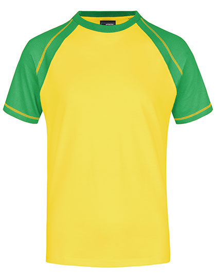 JN010 Men´s Raglan-T 3XL / Yellow/Frog
