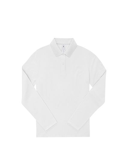 BCPW464 My Polo 210 Long Sleeve /Women XS / White