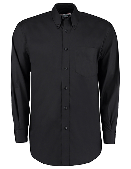 K105 Men´s Classic Fit Premium Oxford Shirt Long Sleeve 37 (S/14H) / Black