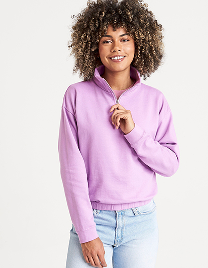 JH037 Women´s Cropped 1/4 Zip Sweat