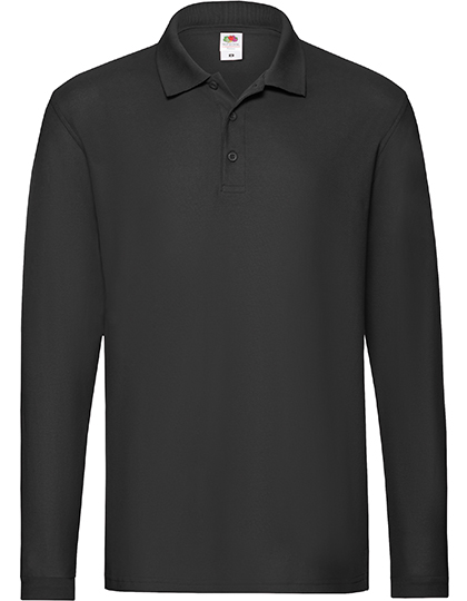 F541N Premium Long Sleeve Polo S / Black