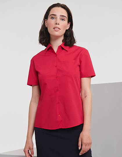 Z935F Ladies´ Short Sleeve Poly-Cotton Easy Care Poplin Shirt