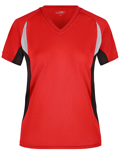 JN390 Ladies´ Running-T S / Red/Black
