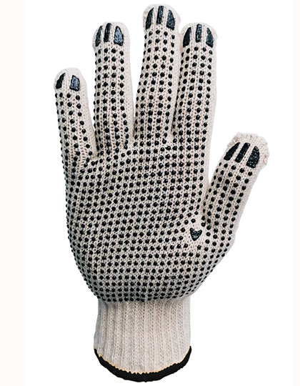 KX155 Robust Coarse Knitted Working Gloves Bursa 10 / Ecru/Black