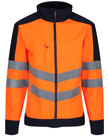 RG625 Pro Hi-Vis Softshell Jacket S / Orange/Navy