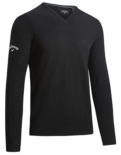 CW353 Men´s V-Neck Merino Sweater S / Black Onyx