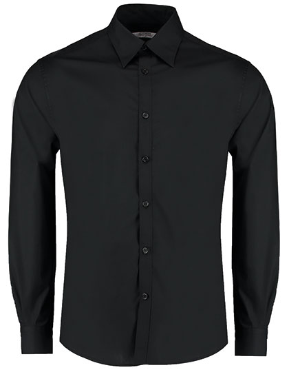 K121 Men´s Tailored Fit Shirt Long Sleeve 41/42 (L/16-16H) / Black
