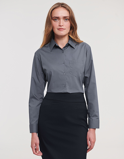Z934F Ladies´ L/S Poly-Cotton Easy Care Poplin Shirt