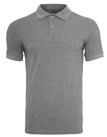 BY008 Polo Piqué Shirt L / Heather Grey