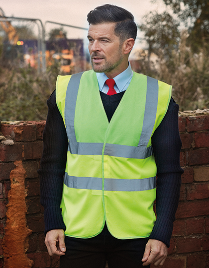 YK100 Hi-Vis 2 Bands & Braces Waistcoat