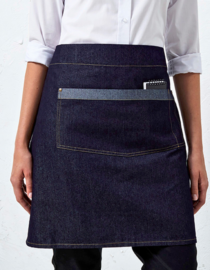 PW128 Domain Contrast Denim Waist Apron