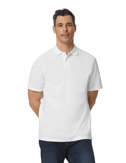 G64800 Softstyle® Adult Piqué Polo M / White