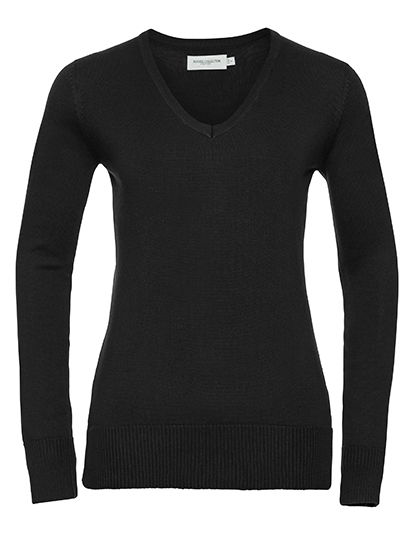 Z710F Ladies´ V-Neck Knitted Pullover XXS / Black