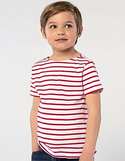 L01400 Kids´ Round Neck Striped T-Shirt Miles