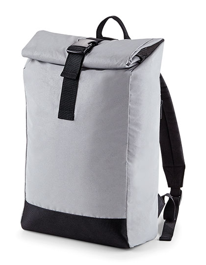 BG138 Reflective Roll-Top Backpack 26 x 43 x 13 cm / Silver Reflective